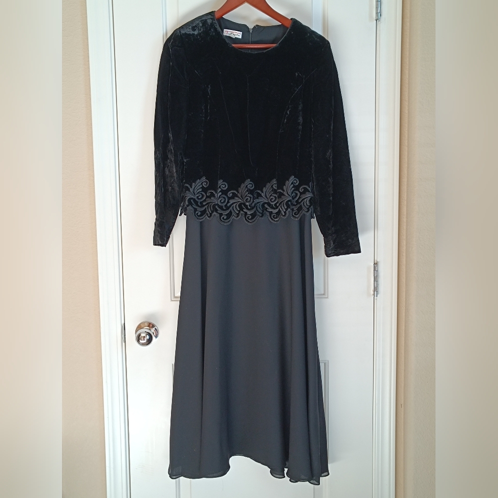 Talbots Black Long Dress. Size 4.
